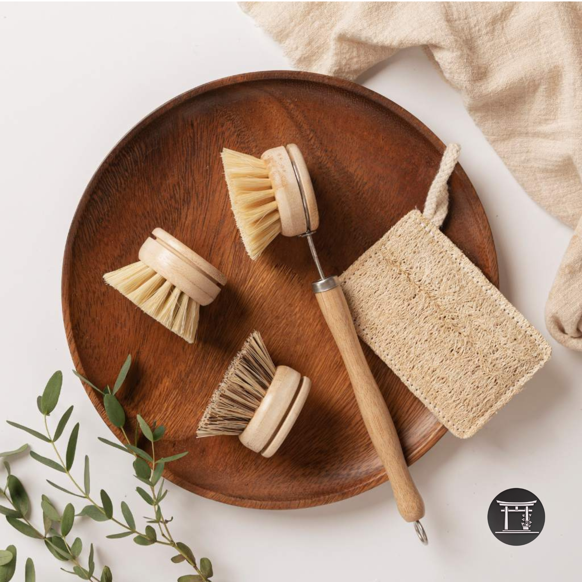 Raspalls de plats sostenibles/ Cepillos para platos sostenibles