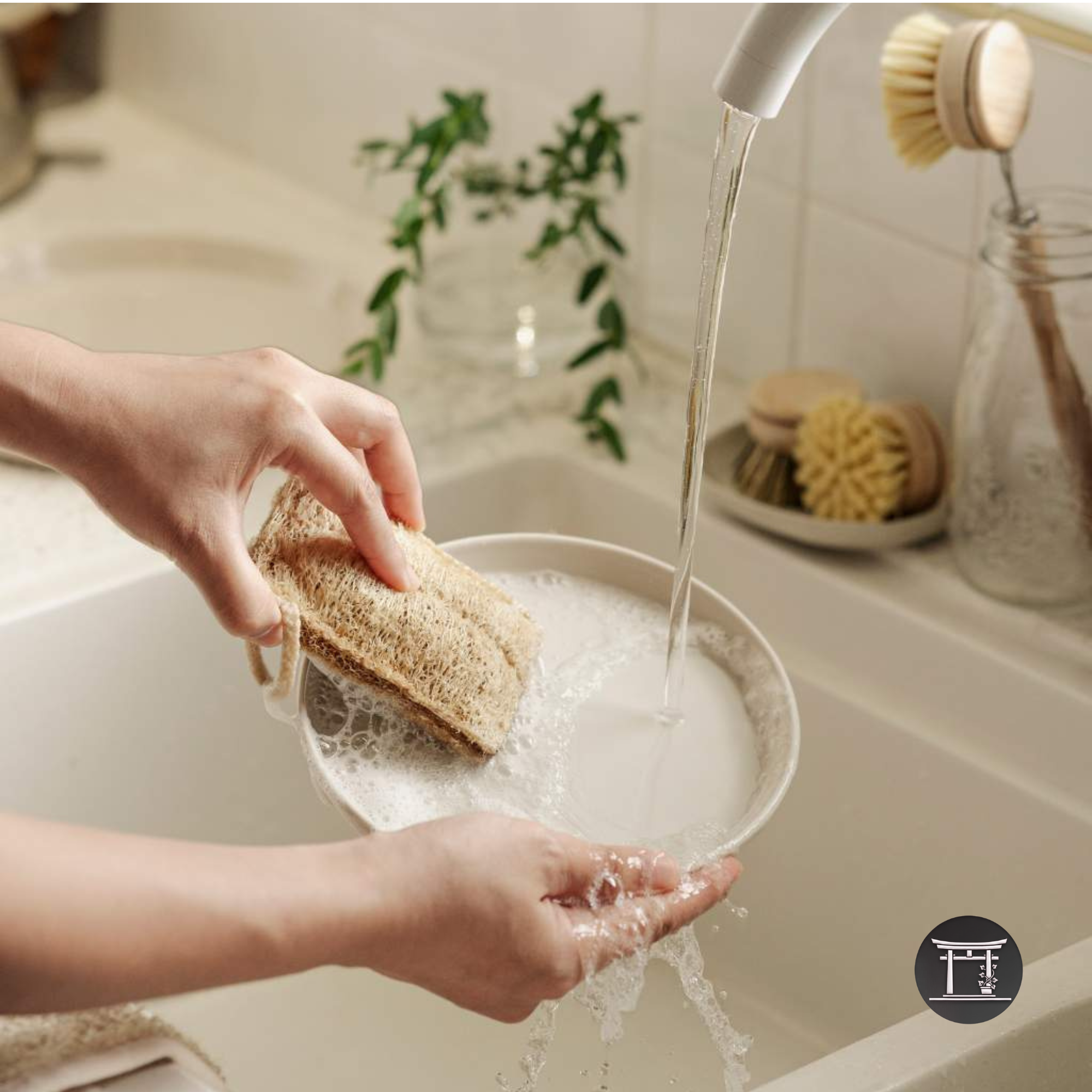 Raspalls de plats sostenibles/ Cepillos para platos sostenibles