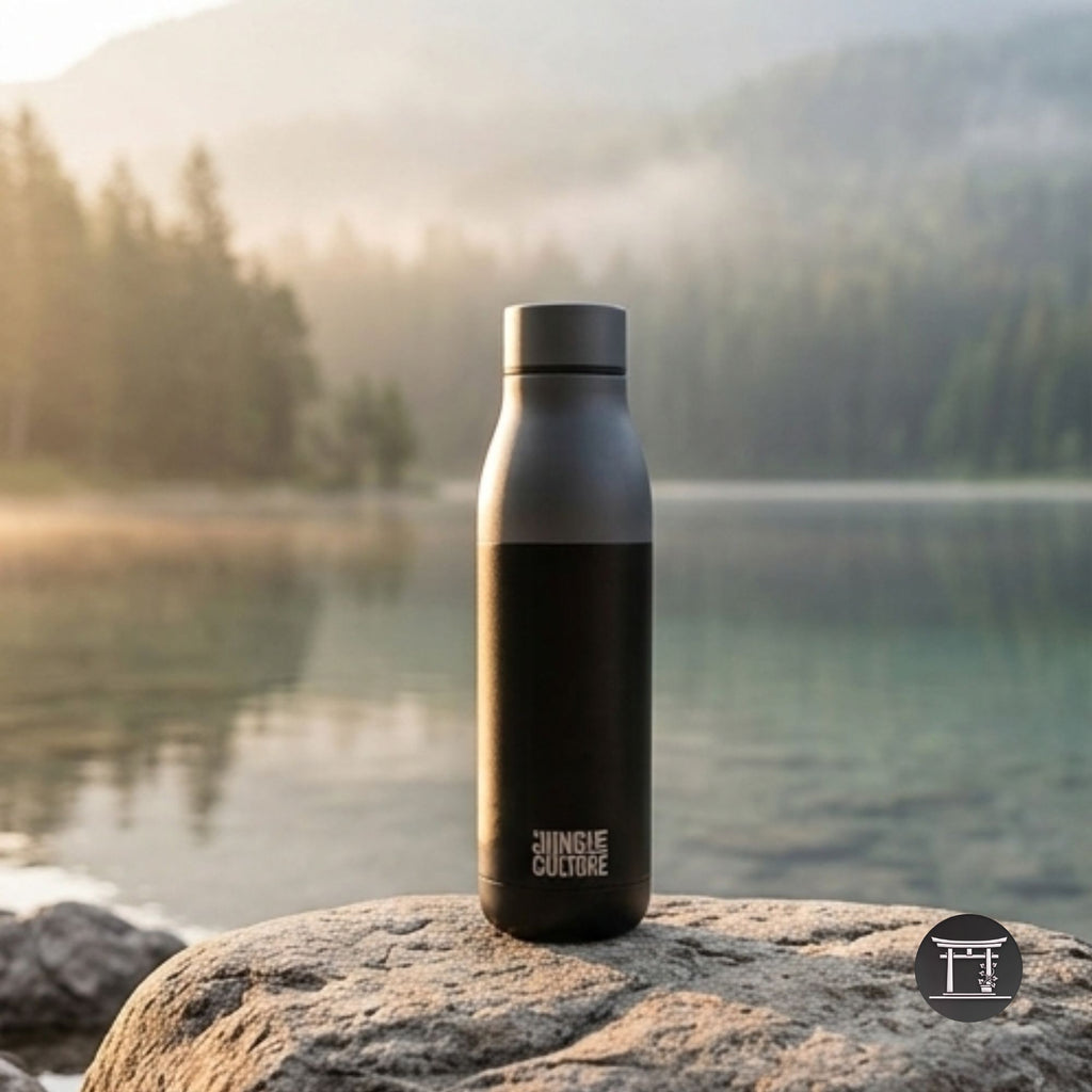 Reusable Stainless Steel Water Bottle (Matt Effect Black)